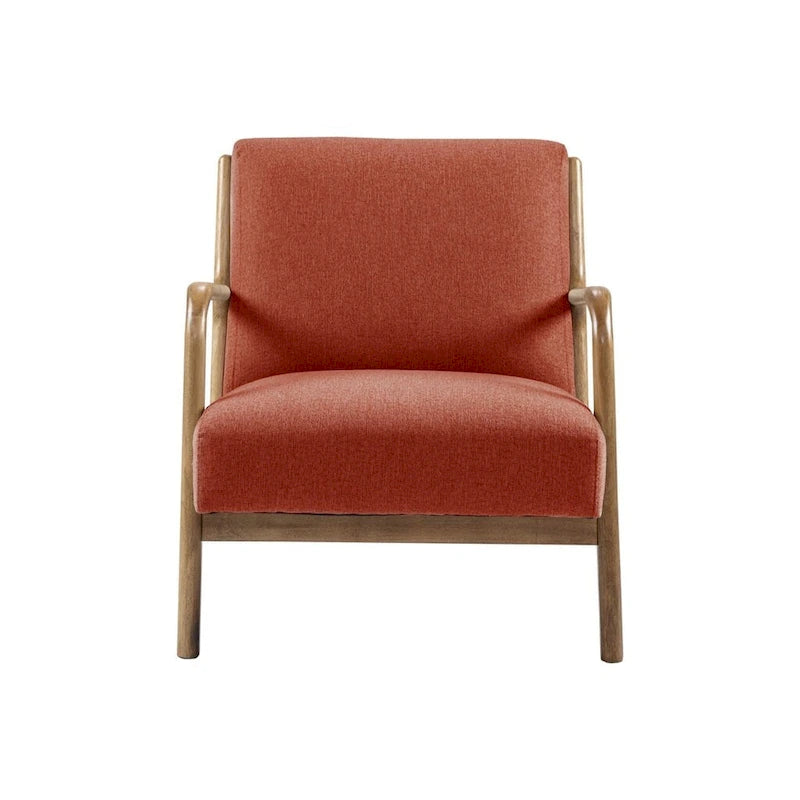 Mid-Century Lounge Chair with Wood Frame (Spice)