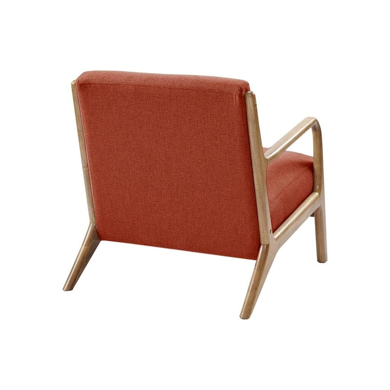 Mid-Century Lounge Chair with Wood Frame (Spice)
