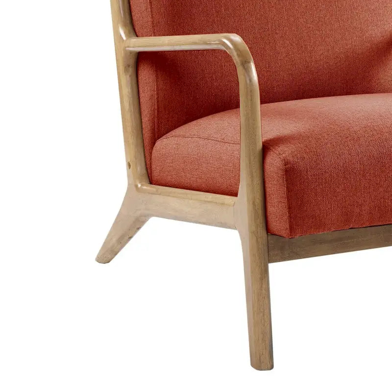 Mid-Century Lounge Chair with Wood Frame (Spice)
