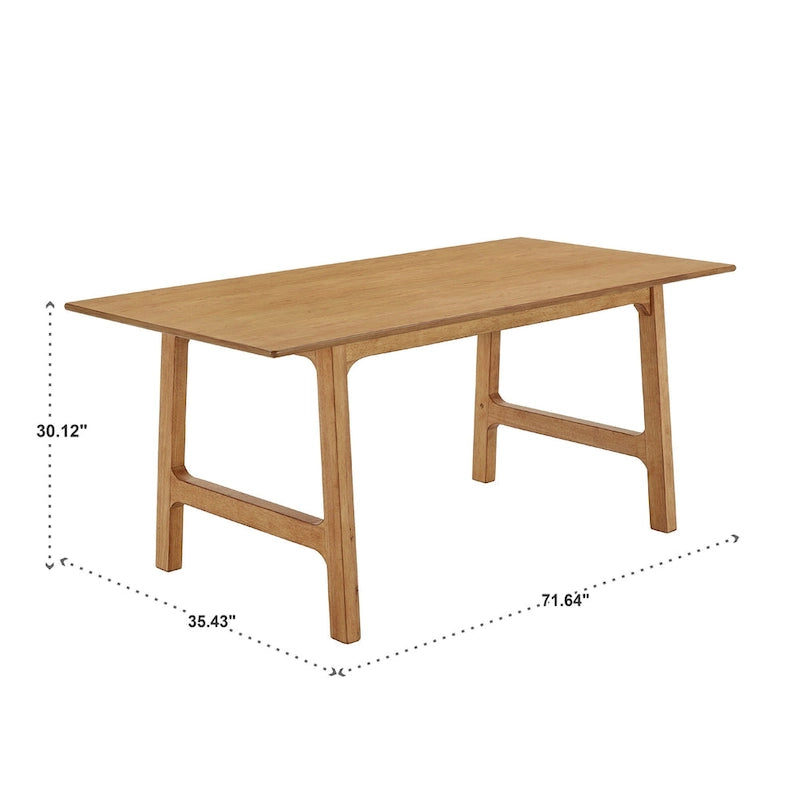 Tavolo da pranzo Pitea Scandinavian Wood Finish 71 di iNSPIRE Q Modern