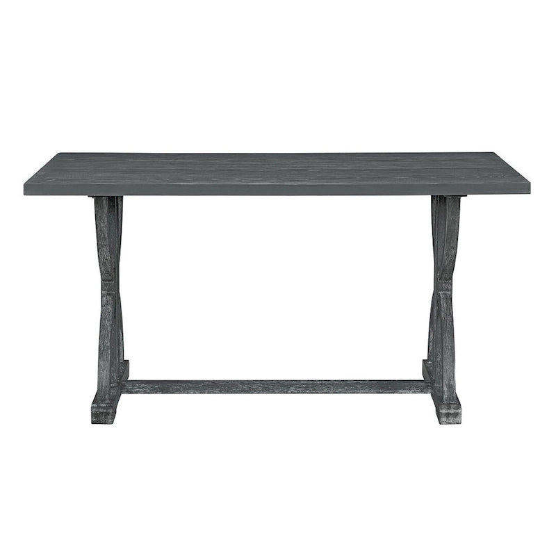 Set da tavolo da pranzo rettangolare retrò da 6 pezzi per 6 persone