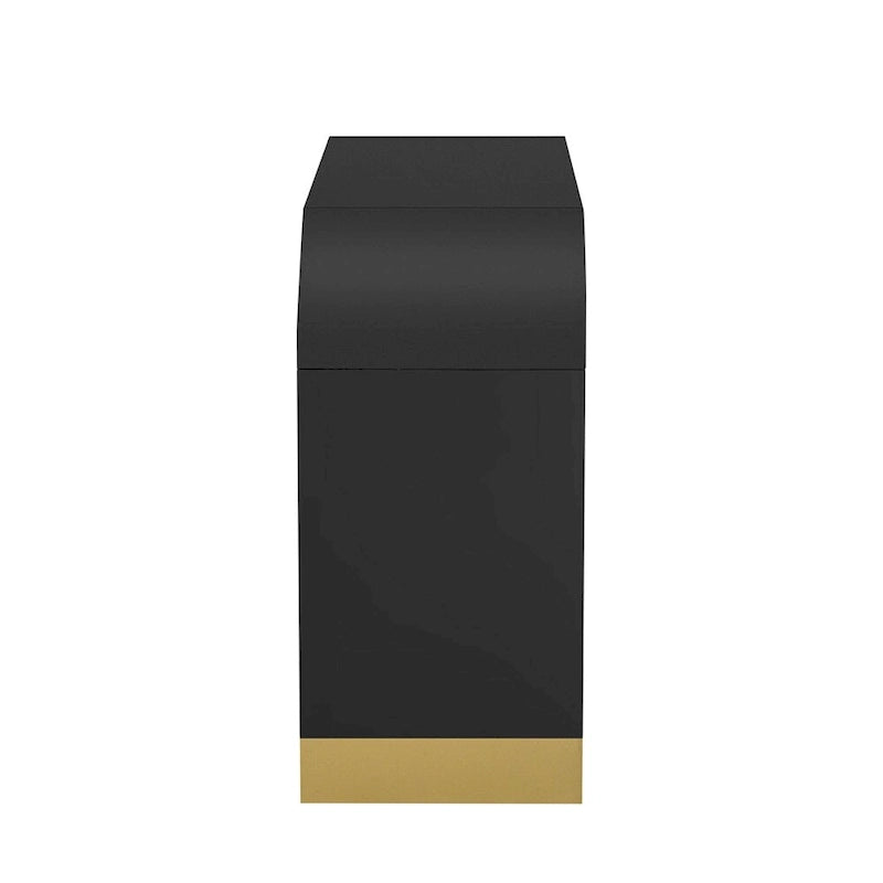 Wood Storage Cabinet with 4 Doors and Adjustable Shelves - Multiple Colors