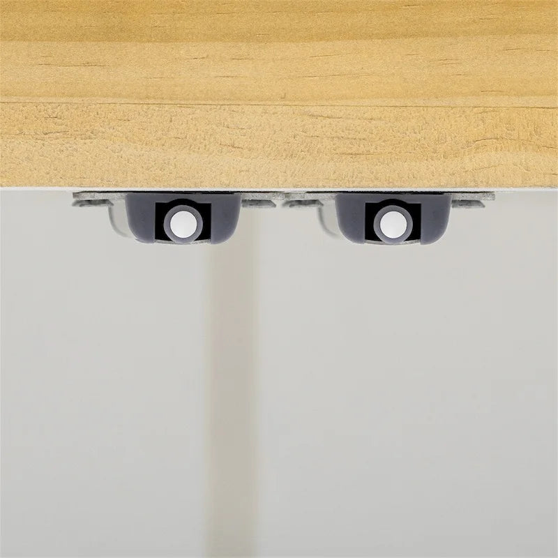 Wood Storage Cabinet with 4 Doors and Adjustable Shelves - Multiple Colors