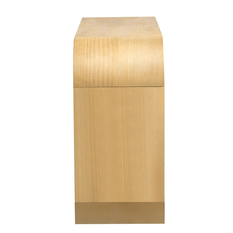 Wood Storage Cabinet with 4 Doors and Adjustable Shelves - Multiple Colors