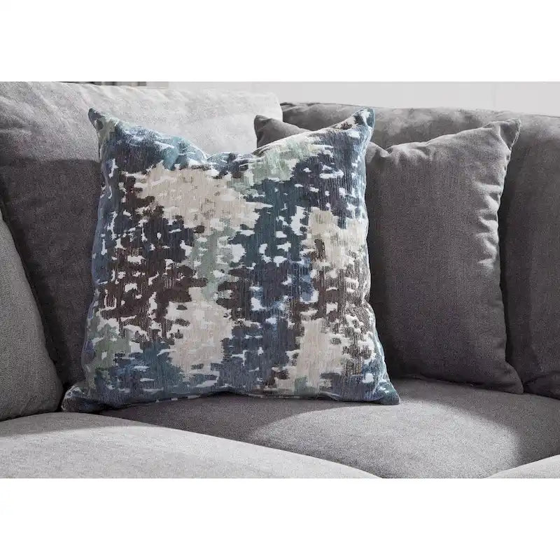 Divano componibile a U American Furniture Classics Graphite Model A414V6-K2 con 4 cuscini decorativi