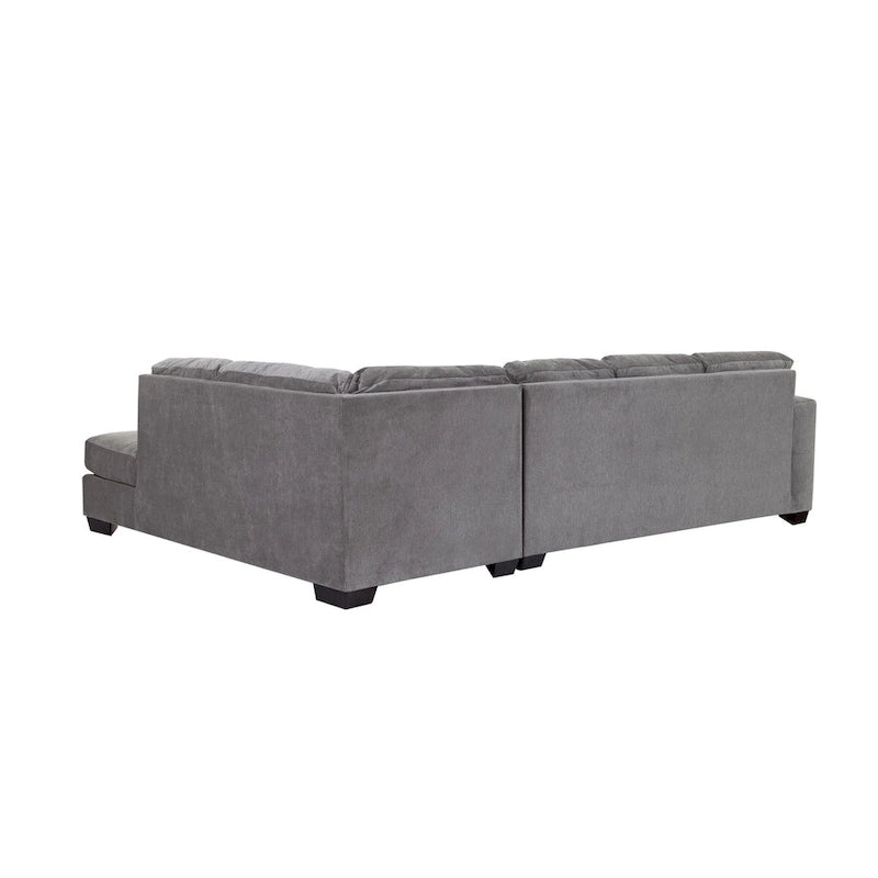 Divano componibile a U American Furniture Classics Graphite Model A414V6-K2 con 4 cuscini decorativi