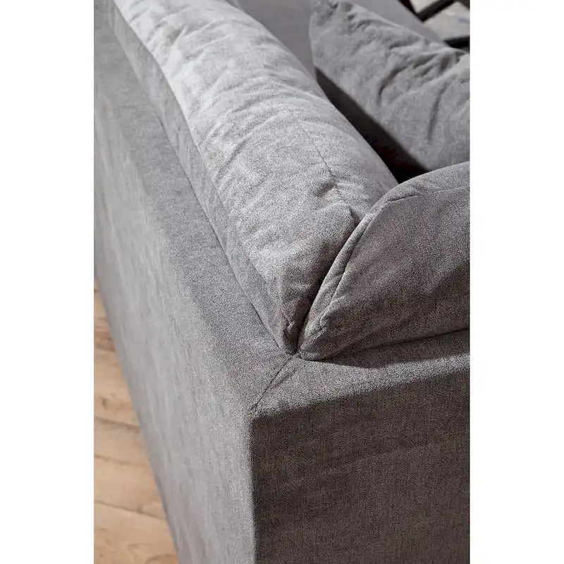 Divano componibile a U American Furniture Classics Graphite Model A414V6-K2 con 4 cuscini decorativi