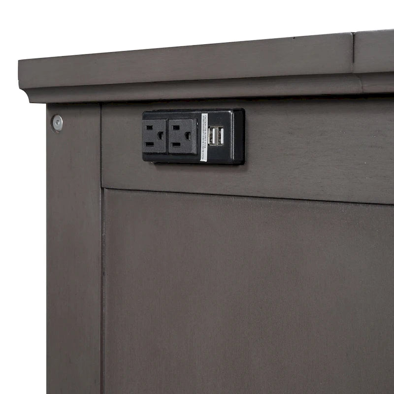 Letto a Scomparsa a Cubo in Pino Massiccio con Cassetto