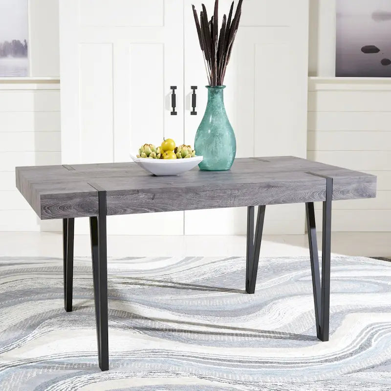 Tavolo da pranzo rustico industriale di metà secolo SAFAVIEH Asal - 59,1 L x 35,4 P x 29,5 H - 59Lx35Px30H