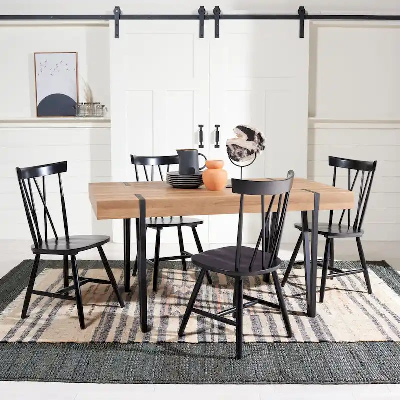 Tavolo da pranzo rustico industriale di metà secolo SAFAVIEH Asal - 59,1 L x 35,4 P x 29,5 H - 59Lx35Px30H