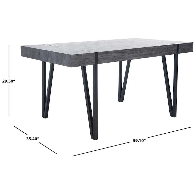 Tavolo da pranzo rustico industriale di metà secolo SAFAVIEH Asal - 59,1 L x 35,4 P x 29,5 H - 59Lx35Px30H