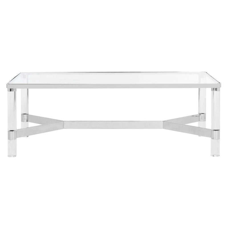 SAFAVIEH Couture Giang Tavolino da caffè in acrilico argento - 47Lx24Px17A