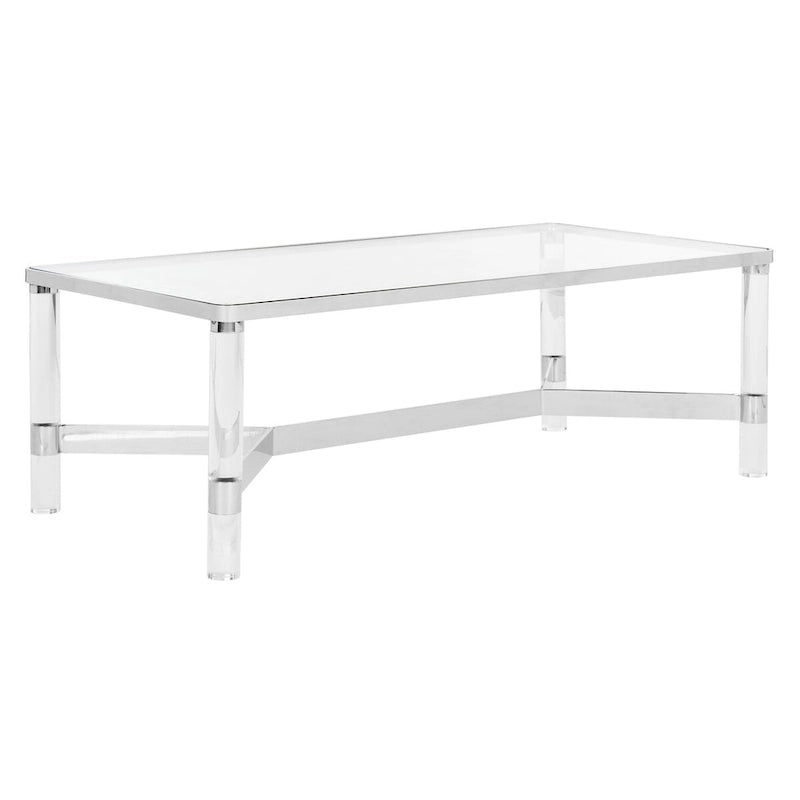 SAFAVIEH Couture Giang Tavolino da caffè in acrilico argento - 47Lx24Px17A