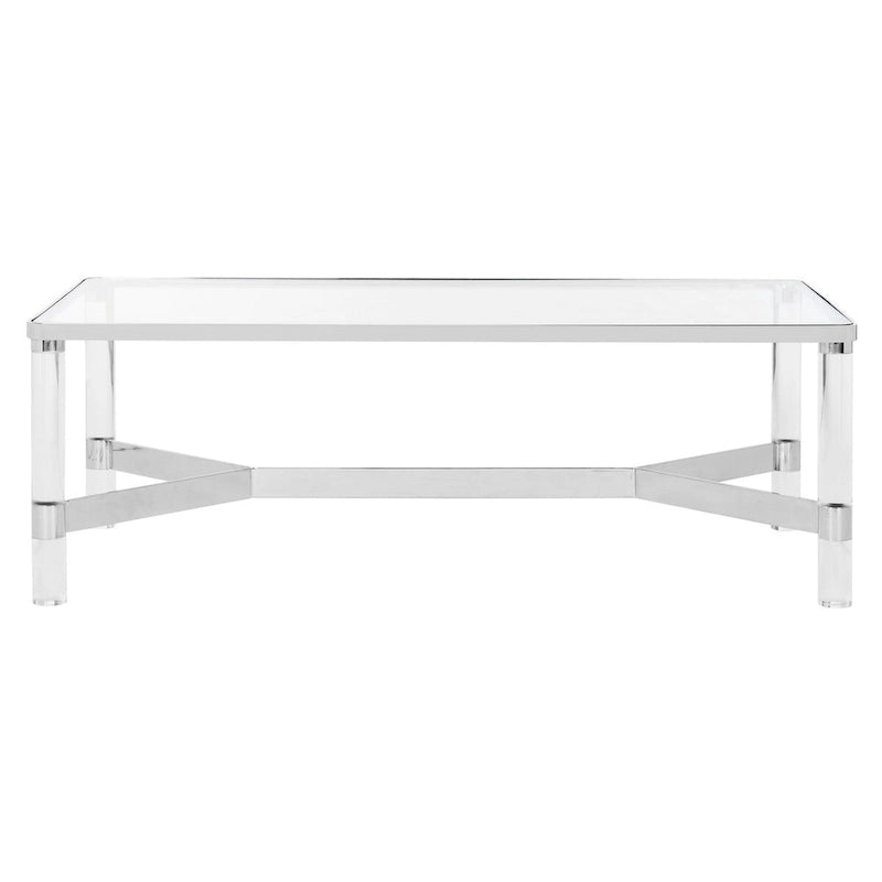 SAFAVIEH Couture Giang Tavolino da caffè in acrilico argento - 47Lx24Px17A