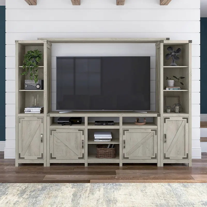Mobile Porta TV Rustico da 75 pollici Cottage Grove 65W di Bush Furniture