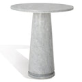 Tavolino d'appoggio rotondo alto in marmo Ghicu di SAFAVIEH Couture - 55,8 cm L x 53,3 cm P x 61 cm A - 53,3x53,3x61 cm