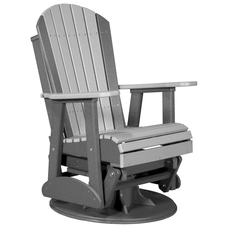 Poltrona scorrevole e girevole Adirondack in Poly Lumber
