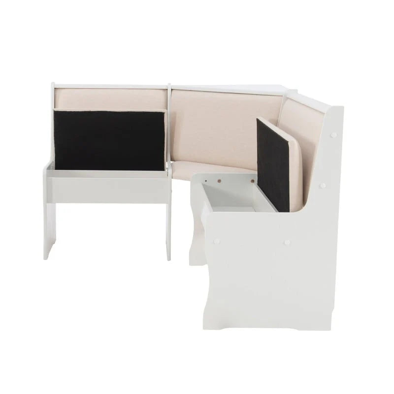 Set da Pranzo con Angolo Panca Sedley Farmhouse con Contenitore