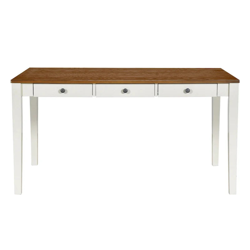 Set da pranzo di 6 pezzi in legno con 4 sedie e panca, tavolo con cassetto