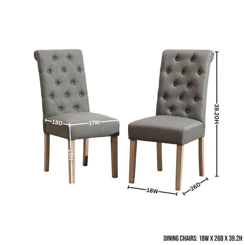 Set da pranzo da 5 pezzi, set di mobili da cucina in legno, tavolo rotondo con base a piedistallo incrociato e 4 sedie trapuntate