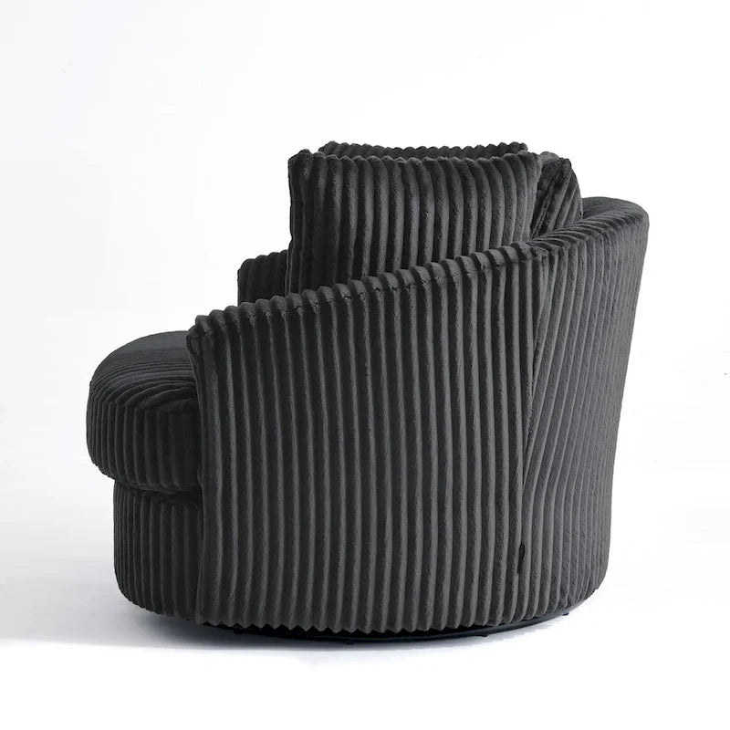 DREAMSIDEA Set di 2 poltrone a botte girevoli con braccioli incassati e rivestimento sfoderabile