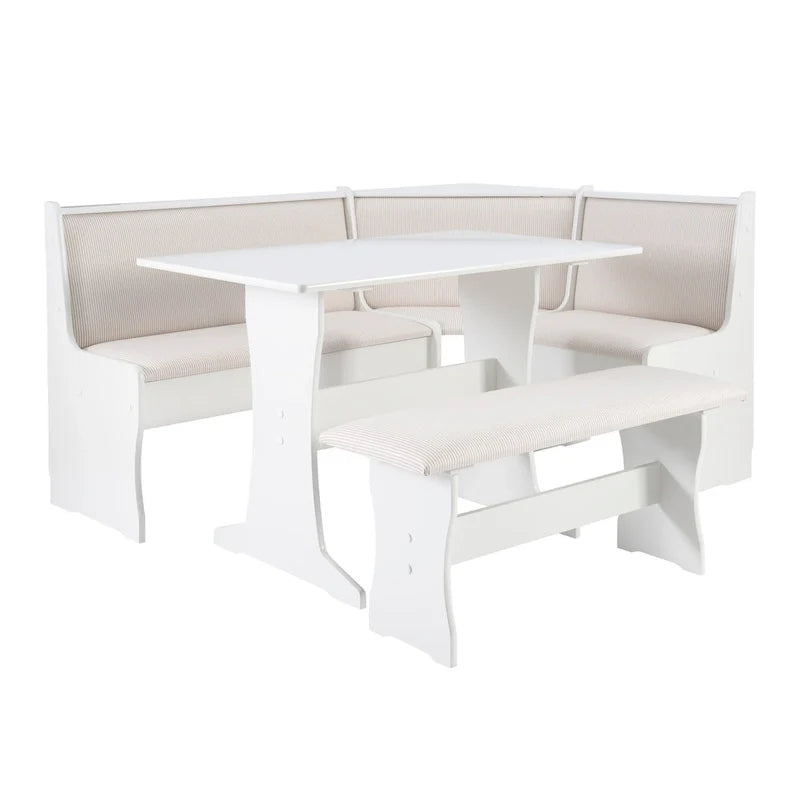 Set da Pranzo con Angolo Panca Sedley Farmhouse con Contenitore