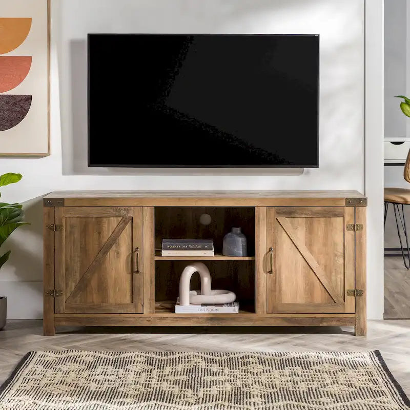 Mobile TV Middlebrook Firebranch da 58 pollici con ante scorrevoli in stile fienile