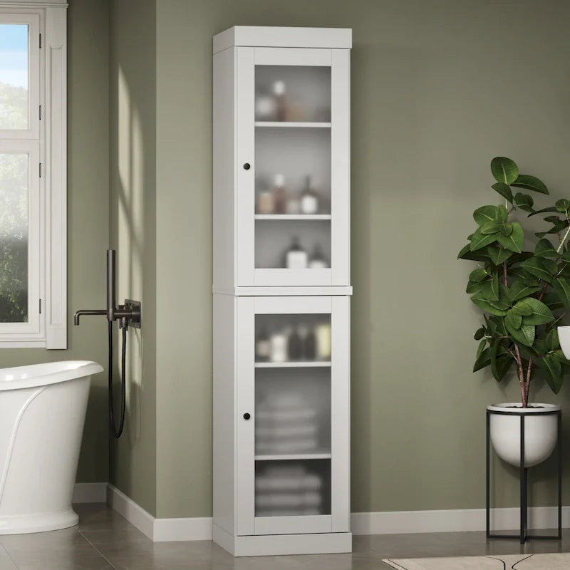 Mobiletto da bagno 16,5" in legno massello al 100% con ante opzionali di Palace Imports