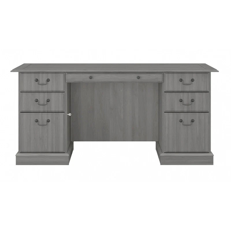 Scrivania Direzionale Bush Furniture Saratoga con Cassetti e Vani Contenitori