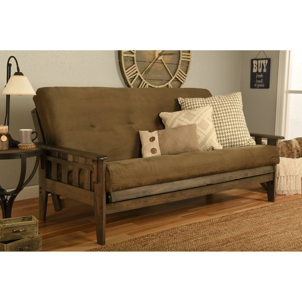 Set Futon Somette Tucson Full-size Noce Rustico con Materasso