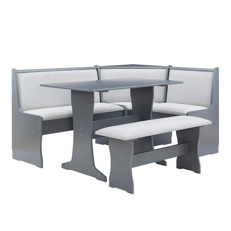 Set da Pranzo con Angolo Panca Sedley Farmhouse con Contenitore