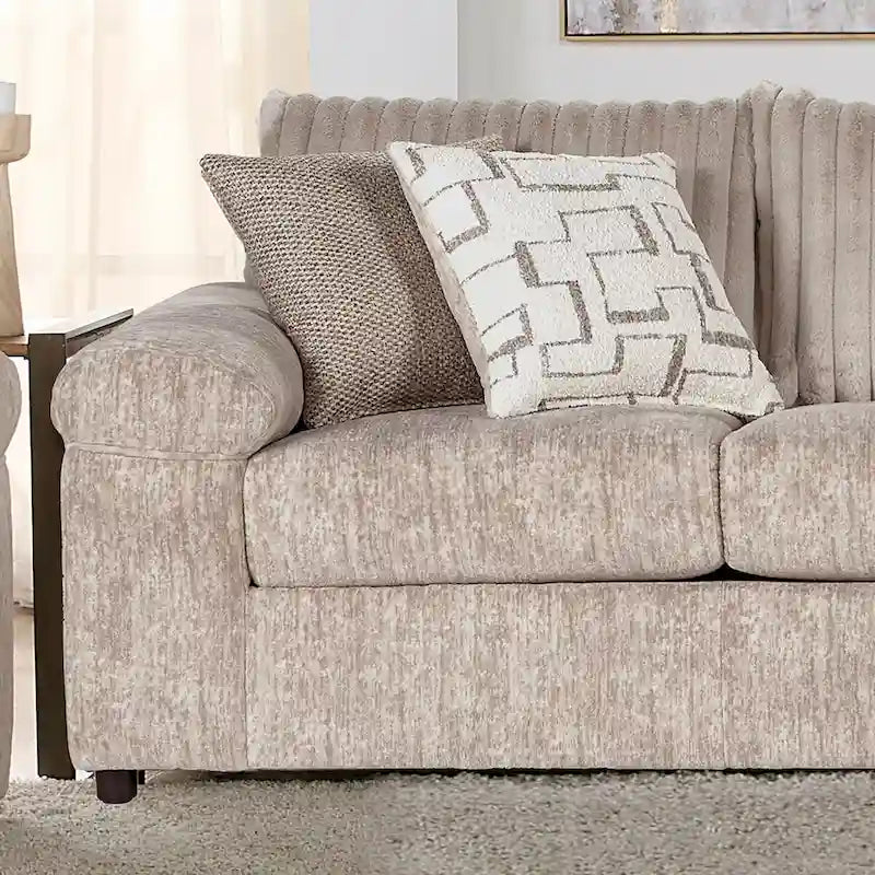 Set divano, divanetto e poltrona Cuddle in velluto a coste larghe Nason di Roundhill Furniture