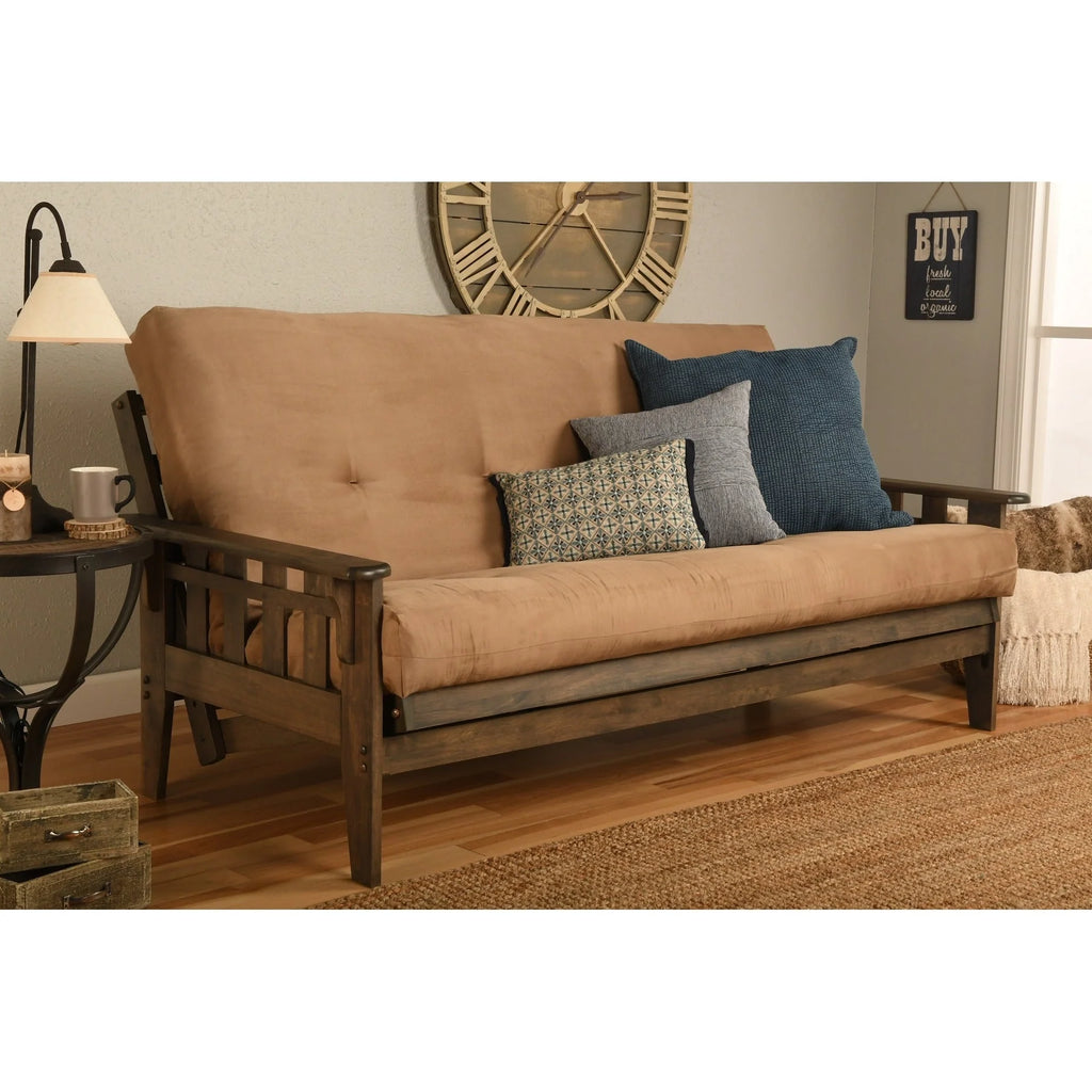 Set Futon Somette Tucson Full-size Noce Rustico con Materasso