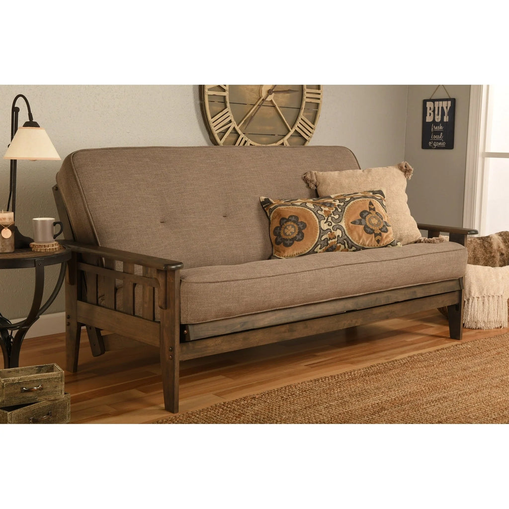 Set Futon Somette Tucson Full-size Noce Rustico con Materasso