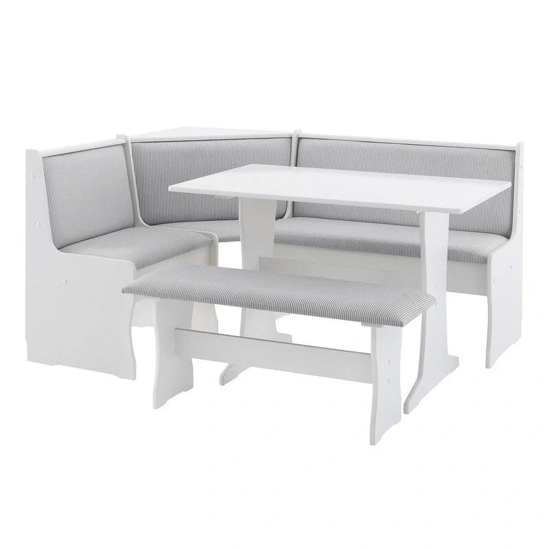 Set da Pranzo con Angolo Panca Sedley Farmhouse con Contenitore