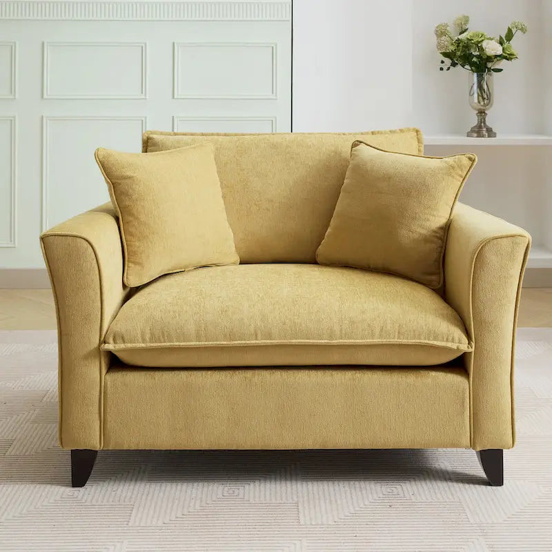 Poltrona oversize in ciniglia