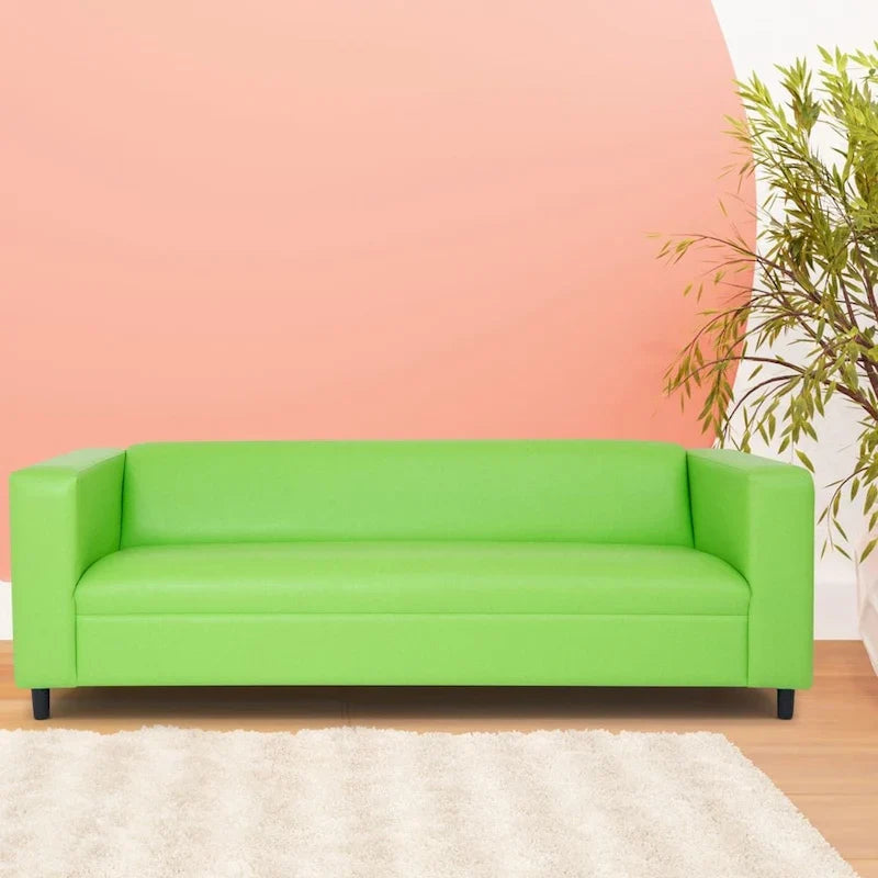 Divano a 3 posti moderno di metà secolo Coast to Coast Sofas, in ecopelle con struttura in legno massello e rivestito