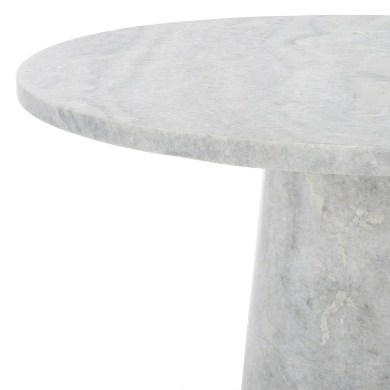 Tavolino d'appoggio rotondo alto in marmo Ghicu di SAFAVIEH Couture - 55,8 cm L x 53,3 cm P x 61 cm A - 53,3x53,3x61 cm