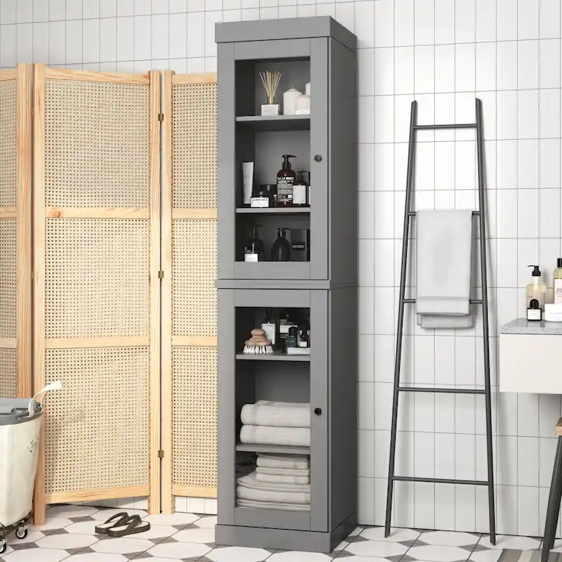 Mobiletto da bagno 16,5" in legno massello al 100% con ante opzionali di Palace Imports
