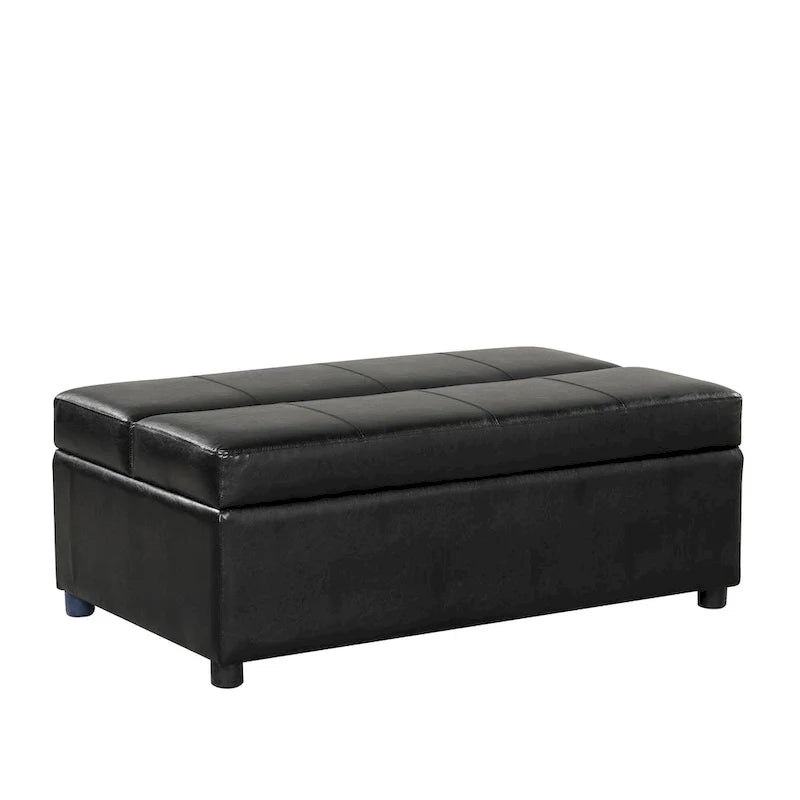 Divano letto pieghevole estraibile a forma di pouf singolo con materasso, letto per gli ospiti convertibile, divano letto rivestito in PU
