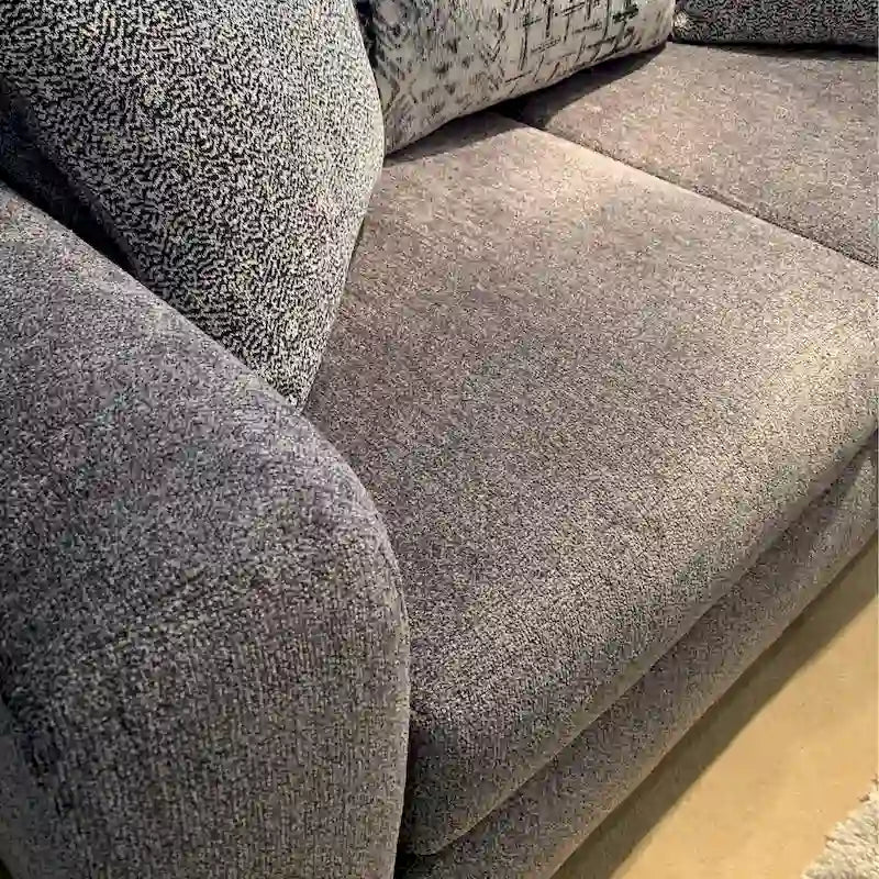 Set soggiorno 2 pezzi Davoz di Roundhill Furniture, divano e divanetto, Tori Slate
