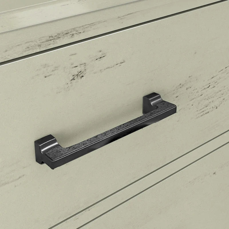 Set camera da letto 4 pezzi stile rustico - 2 comodini, 1 cassettone e 1 comò