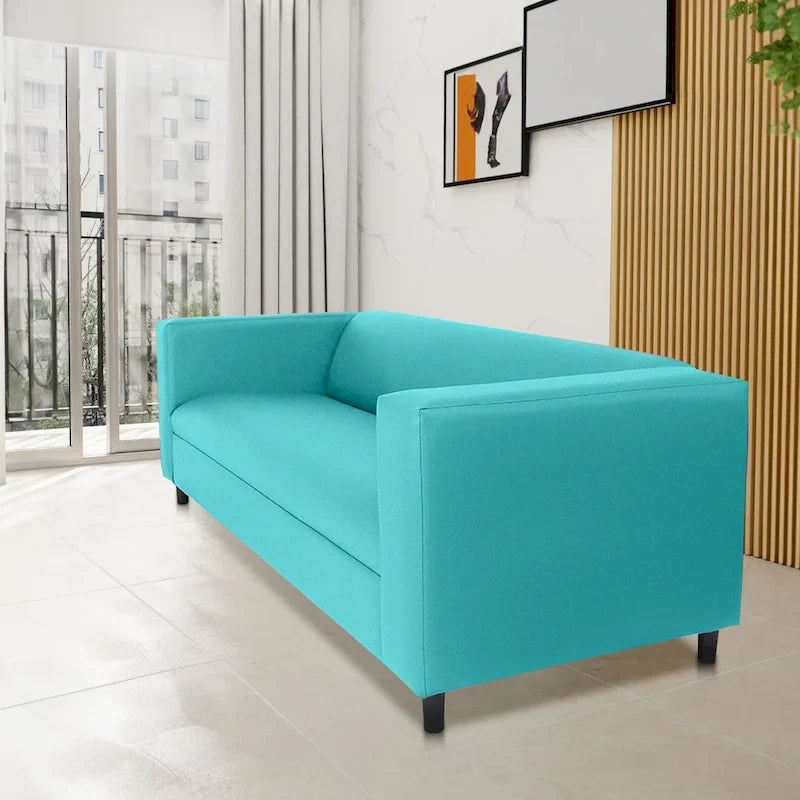 Divano a 3 posti moderno di metà secolo Coast to Coast Sofas, in ecopelle con struttura in legno massello e rivestito