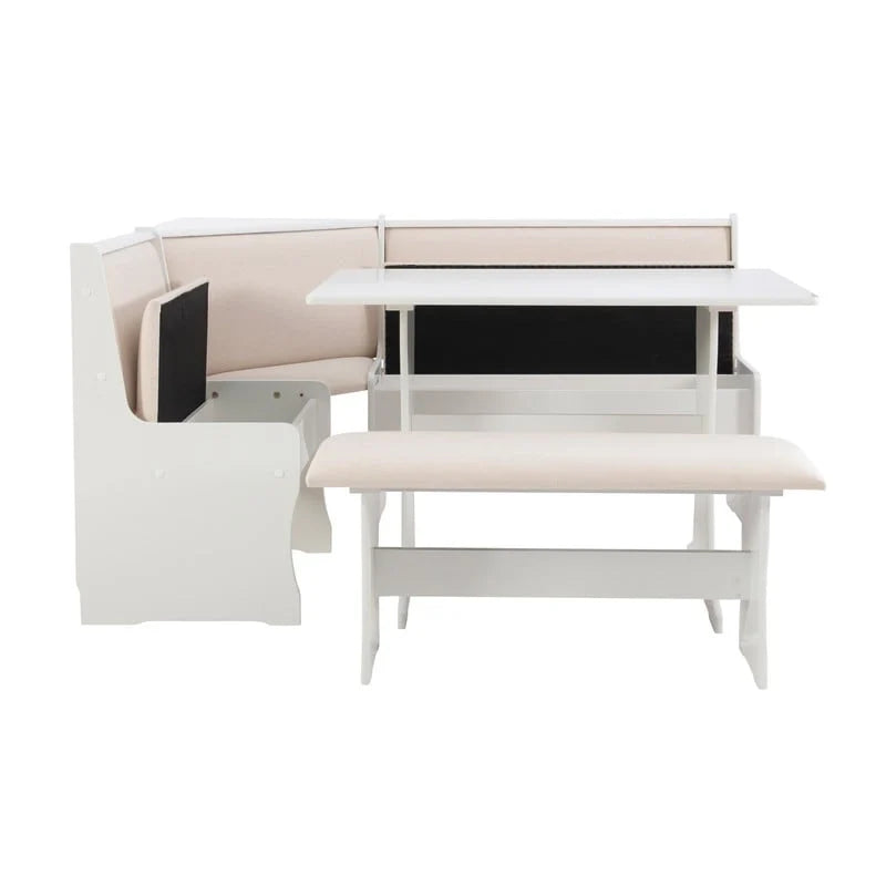 Set da Pranzo con Angolo Panca Sedley Farmhouse con Contenitore