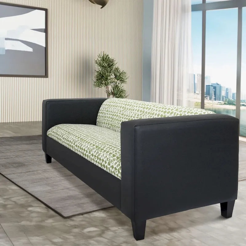 Divano a 3 posti moderno di metà secolo Coast to Coast Sofas, in ecopelle con struttura in legno massello e rivestito