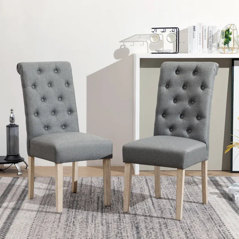 Set da pranzo da 5 pezzi, set di mobili da cucina in legno, tavolo rotondo con base a piedistallo incrociato e 4 sedie trapuntate