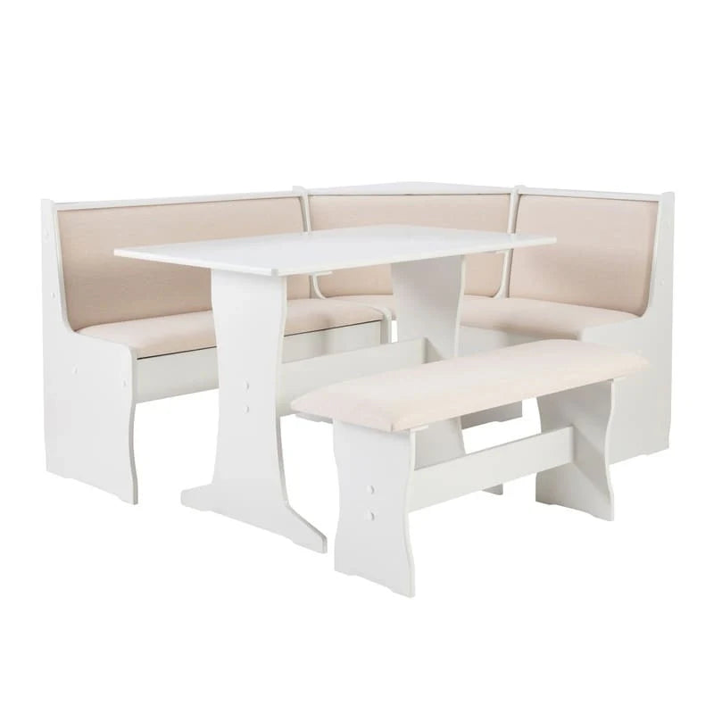 Set da Pranzo con Angolo Panca Sedley Farmhouse con Contenitore
