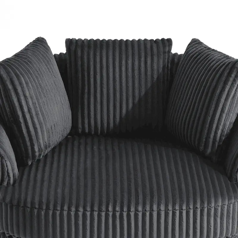 DREAMSIDEA Set di 2 poltrone a botte girevoli con braccioli incassati e rivestimento sfoderabile